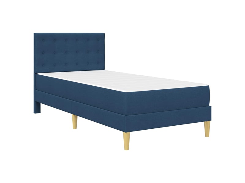  Lit simple- lit adulte -  cadre de lit avec matelas bleu 100 x 200 cm tissu  - Conforama B