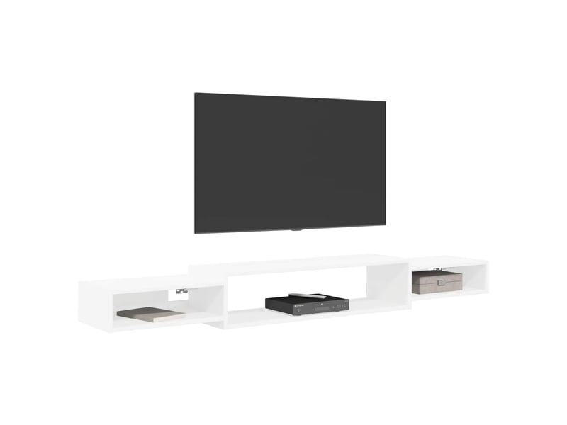  Meuble tv - banc tv - meuble de rangement mural montage mural blanc 180 x 28 x 21 cm  - Conforama C