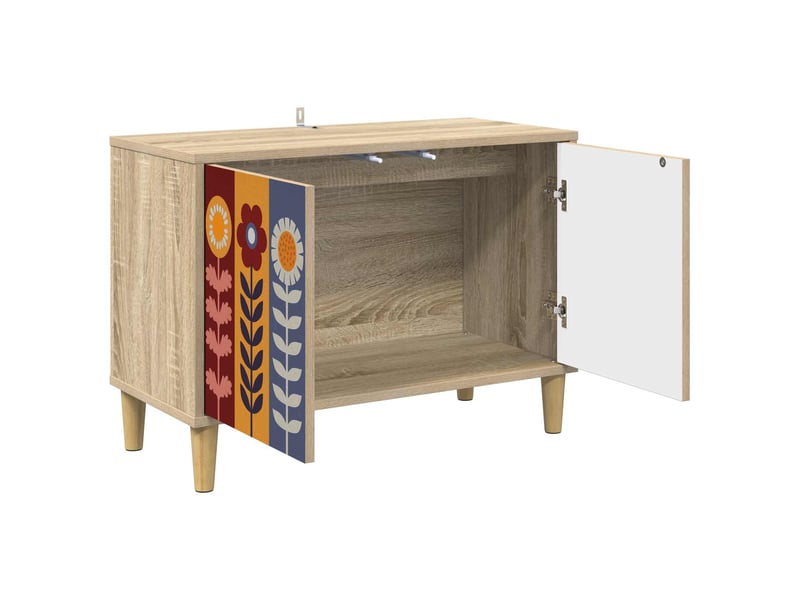 Meuble tv - banc tv - meuble de rangement essen 69 x 33 x 50 cm sonoma bois d'ingénierie - Conforama C