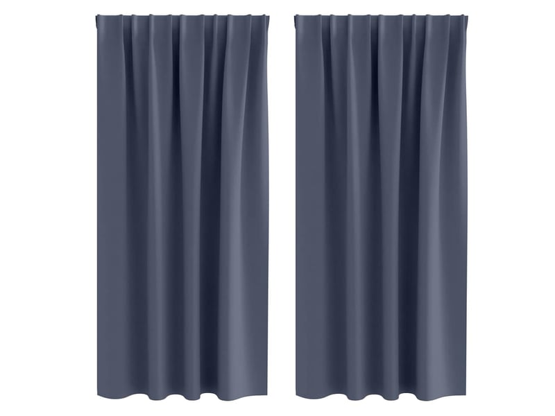  Lot de 2 rideaux occultants, rideaux black-out avec anneaux anthracite 175 x 140 cm cf44547  - Conforama A