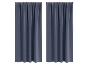 Lot de 2 rideaux occultants, rideaux black-out avec anneaux anthracite 175 x 140 cm cf44547