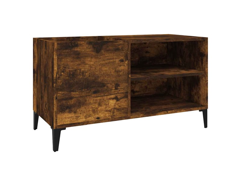  Armoire à disques, armoire de rangement chêne fumé 84,5x38x48 cm bois d'ingénierie  - Conforama A