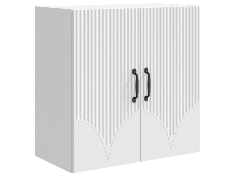  Armoire murale salon, meuble de rangement blanc 59 x 31 x 60 cm bois d'ingénierie shl3736  - Conforama A