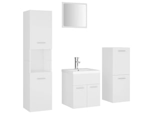 Ensemble de meubles de salle de bain blanc aggloméré cf63896