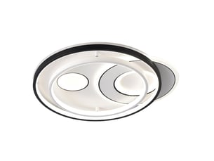 Fabrilamp evora, plafonnier, moderne, led, 160 w, 13600 lm, 3000-4000-6000 k, blancnoir, 7 x 45 x 52 cm