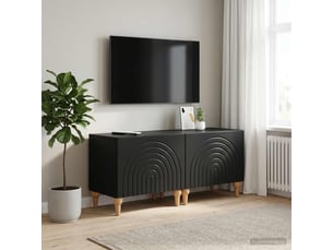 Meuble tv coloris noir 49 cm <strong></strong>  <strong></strong>