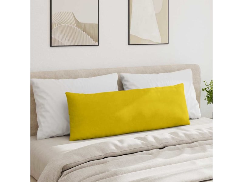 Lot de 2 coussins de canapé, coussins décoratifs jaune 120 x 40 cm cf59101 - Conforama D