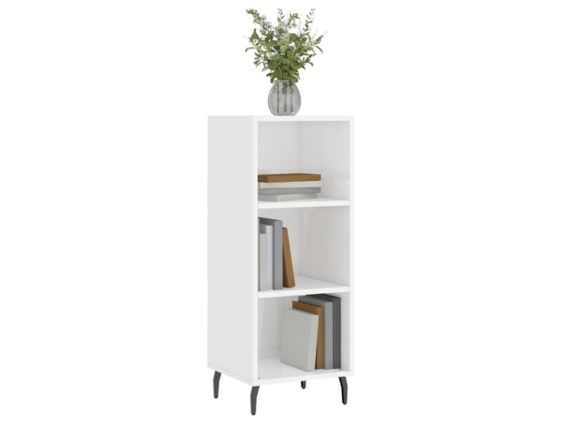  Buffet - bahut - meuble de rangement blanc brillant 34,5x32,5x90 cm bois d'ingénierie  - Conforama C
