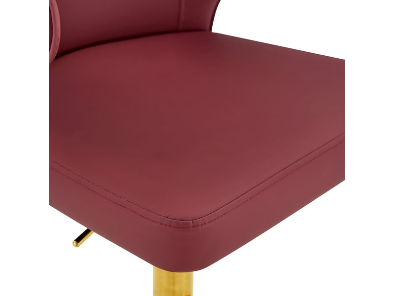  Lot de 2 tabourets de bar réglables,49,7x45x85-110 cm,pivotants,pu,rouge  - Conforama E