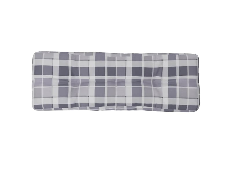  Coussin de palette, coussin de chaise, coussin de canapé motif à carreaux gris 120x40x12 cm tissu cf55357  - Conforama A
