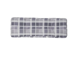 Coussin de palette, coussin de chaise, coussin de canapé motif à carreaux gris 120x40x12 cm tissu cf55357