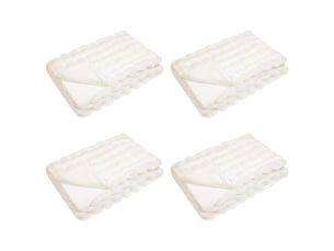 Couverture décorative, couverture antidérapante en fausse de lapin olite 4 pc blanc shl78