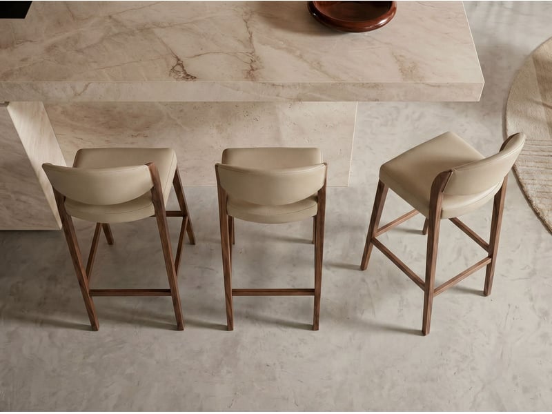  Tabouret en similicuir vison 4225 - Conforama R