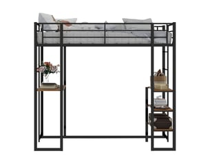 Lit mezzanine 90x190 cm    coloris noir