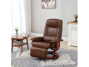 Fauteuil relax manuel pivotant MAISENTIEL Simili marron vendu A l'unité