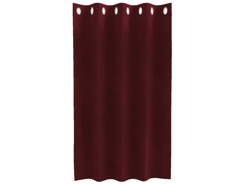 Lot de 2 rideaux, rideaux de fenêtre bordeaux 140 x 140 cm velours cf44000 - Conforama D