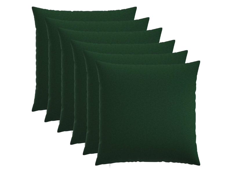  Lot de 6 housses de coussin heerlen vert foncé 70 x 70 cm tissu cf49776  - Conforama B