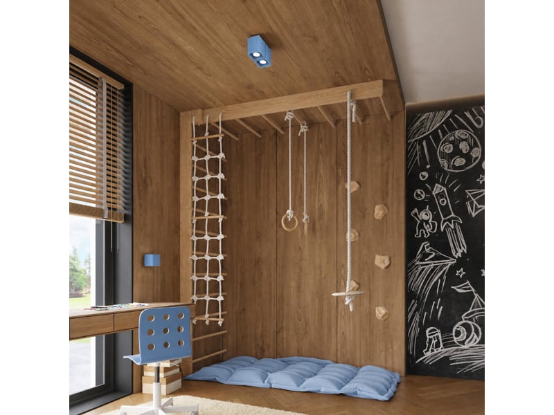  Applique riff azur g9 aluminium moderne 10x10x12cm SL.3105 - Conforama C