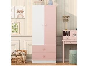 Armoire <strong>DZMDIP</strong> <strong></strong> coloris rose largeur 40 cm