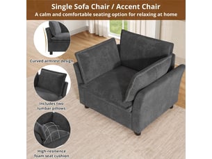 Fauteuil relax manuel  <strong></strong> Velours gris
