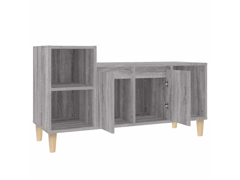  Meuble tv - banc tv - meuble de rangement sonoma gris 100x35x55 cm bois d'ingénierie  - Conforama E