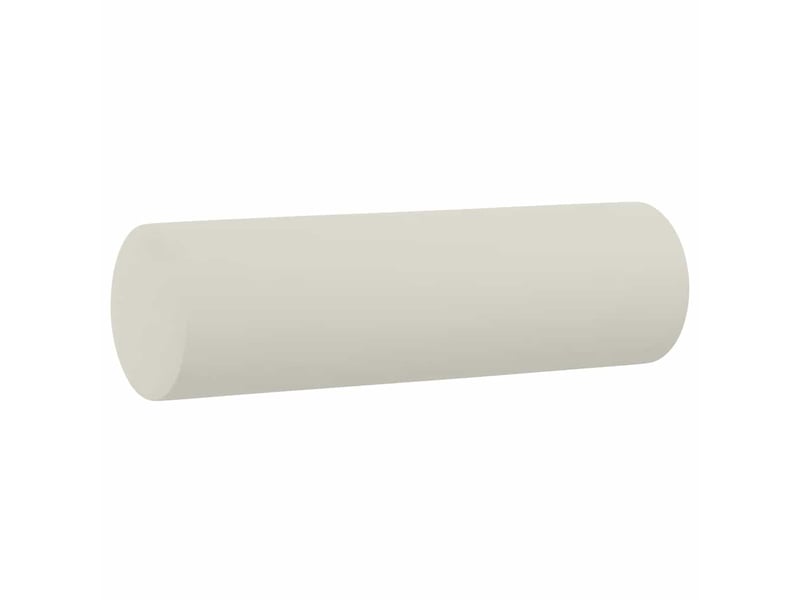  Lot de 2 coussins décoratifs crème ø15x50 cm velours cf60863  - Conforama C