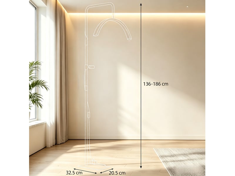  Lampadaire led 36 w 77,5x20,5 cm réglable métal noir  - Conforama E
