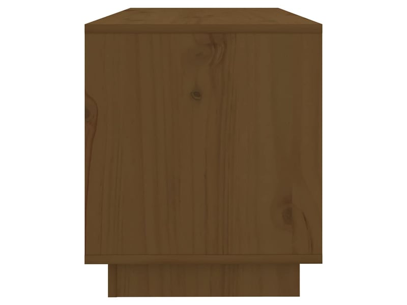  Meuble tv - banc tv - meuble de rangement marron miel 74x34x40 cm bois de pin massif  - Conforama E