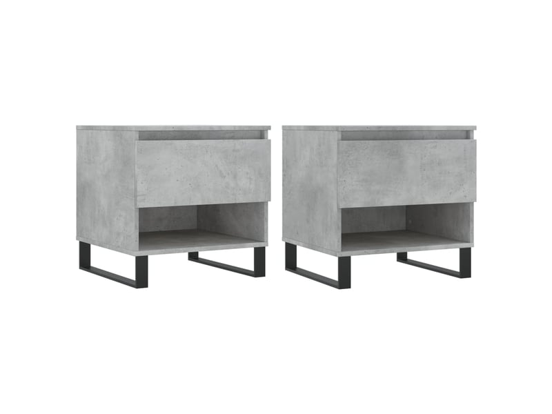  Tables basses 2 pcs - table de salon - table à thé gris béton 50x46x50 cm bois d'ingénierie  - Conforama A