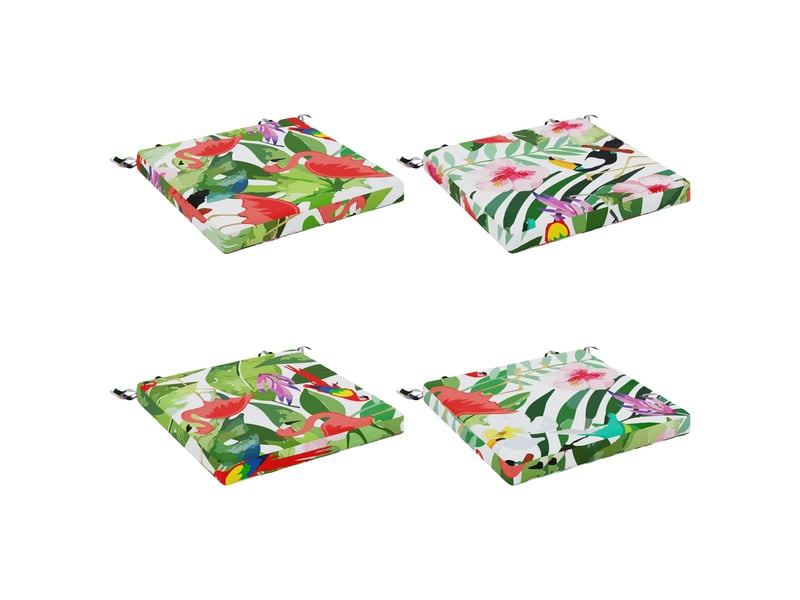 Lot de 4 coussins de siège, coussins d'assise soest 100 % polyester cf60119 - Conforama A