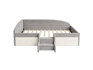 Lit simple 90x190 cm ZOVIRA coloris gris