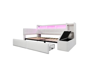 Lit banquette 90x190 cm HNCBB coloris blanc