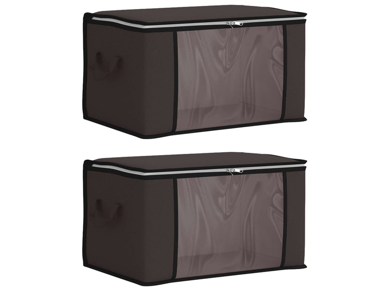  Boîte de rangement avec fenêtre latérale transparente 2 pcs shl48986  - Conforama A