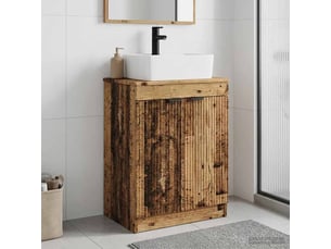 Meuble de salle de bain avec évier bois ancien 54x35x83 cm shl2074