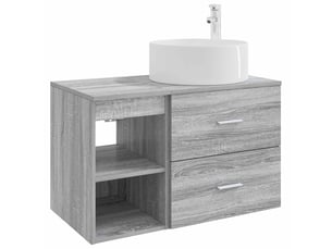Ensemble de mobilier de salle de bain 2 pcs sonoma gris shl7663