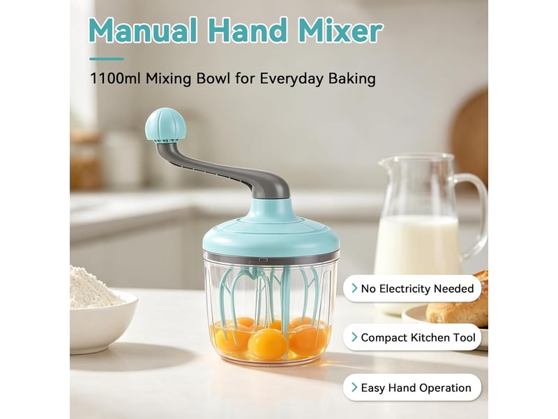  Batteur à oeufs manivelle, manivelle de batteur à œufs, batteurs à main avec bol pour œufss, crème, outil de mixage de cuisine accessoires cuisine CSLZF-KAI0011922LZF - Conforama C