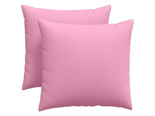 Lot de 2 coussins de canapé, coussins décoratifs tissu rose 45 x 45 cm cf58931