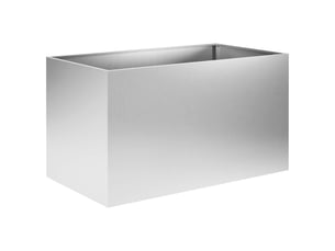 Jardinière - cache-pot de jardin argenté 100 x 50 x 50 cm acier galvanisé