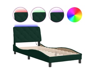 Lit simple 90x200 cm    coloris vert