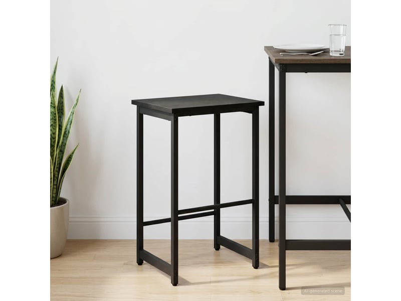  Tabouret de bar, chaise de bar chêne noir 40x32x74 cm bois d'ingénierie shl2686  - Conforama B