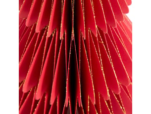 Sapin de noël décoratif en papier rouge h. 30 cm