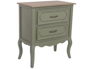 Table de chevet en bois vert 60x34x70,5 cm h