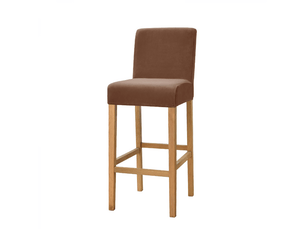 Housse de chaise - marron foncé - lot de 1 housse élastique jacquard pour tabouret de bar, convenant aux tabourets de bar, tabourets hauts, salons, cafés, restaura