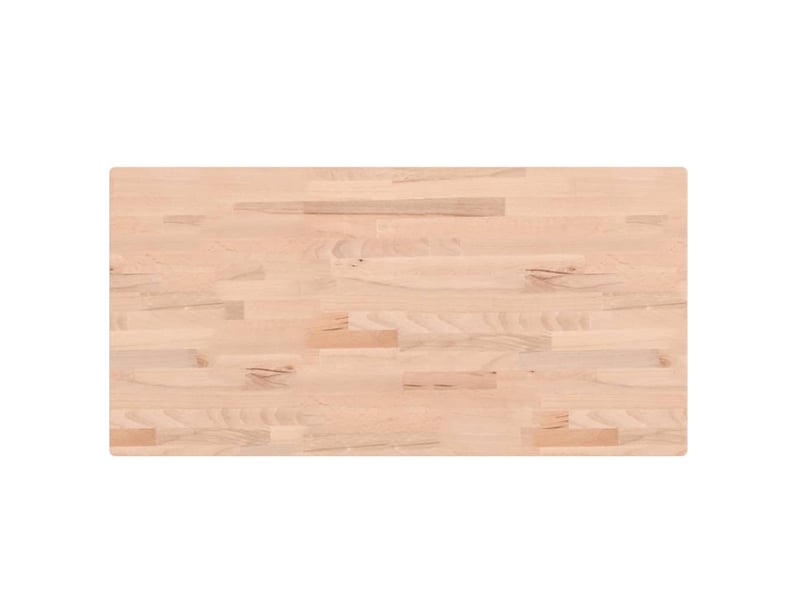 Comptoir de salle de bain, plan de travail 100x50x4 cm bois massif de hêtre cf65705 - Conforama A