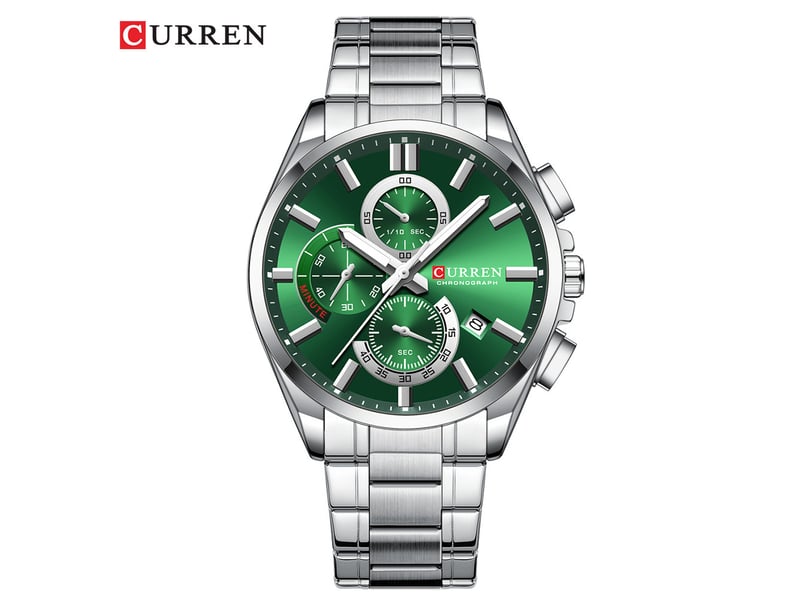 (style 3) montre multifonctionnelle pour homme avec six aiguilles, grand cadran et résistance à l'eau.
