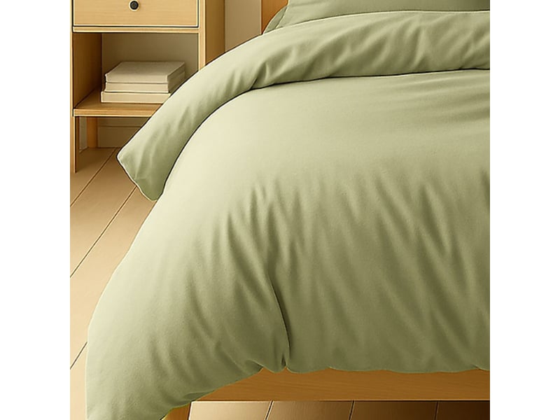  Parure housse de couette 140x200cm + 1 taies 100% coton verveine - vitalia VITALIA - Conforama C