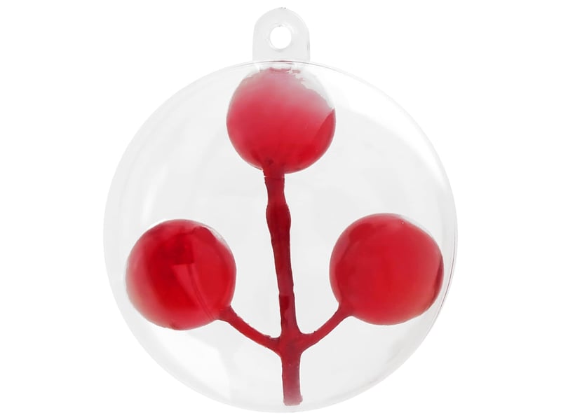  Ensemble de boules de noël 50 pcs transparent ø 5 cm plastique  - Conforama C