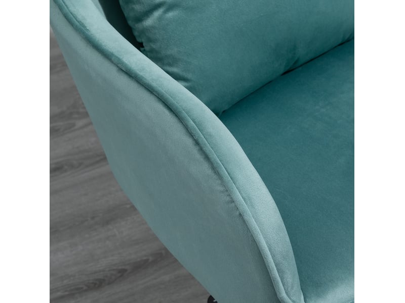  Fauteuil de bureau massant vert avec coussin lombaire vibrant, accoudoirs et roulettes, confort au quotidien  - Conforama E