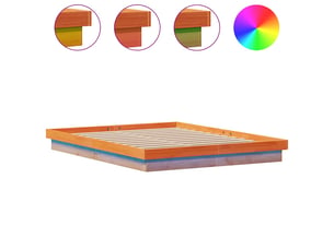 Lit 2 places 150x200 cm    coloris marron