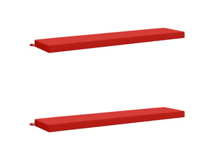 Lot de 2 coussins de banc, coussins d'assise soest 100 % polyester rouge cf57416